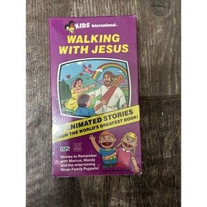 Walking With Jesus 6 Animated Bible Stories VHS 1987 Kids International Sealed